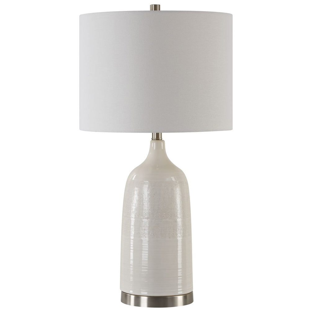 Voss Table Lamp, Gloss White-Lighting-High Fashion Home