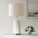 Voss Table Lamp, Gloss White-Lighting-High Fashion Home