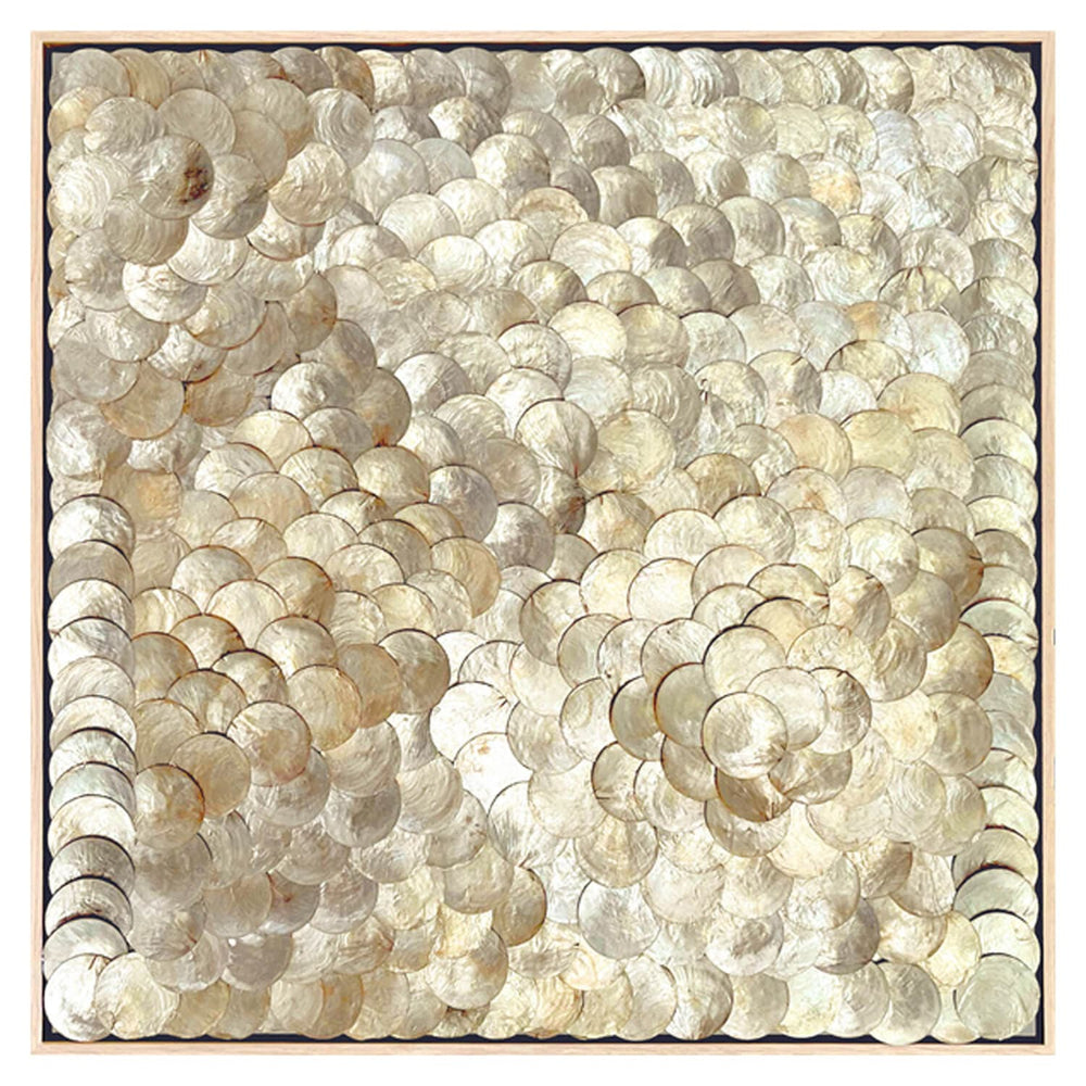 Laguna Disc Wall Art, Ivory-Accessories Artwork-High Fashion Home