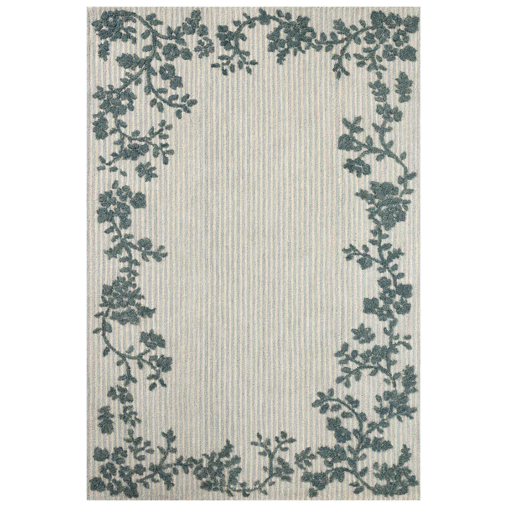 Magnolia Home by Joanna Gaines × Loloi Rug Winslet WNS-02, Denim/Ivory