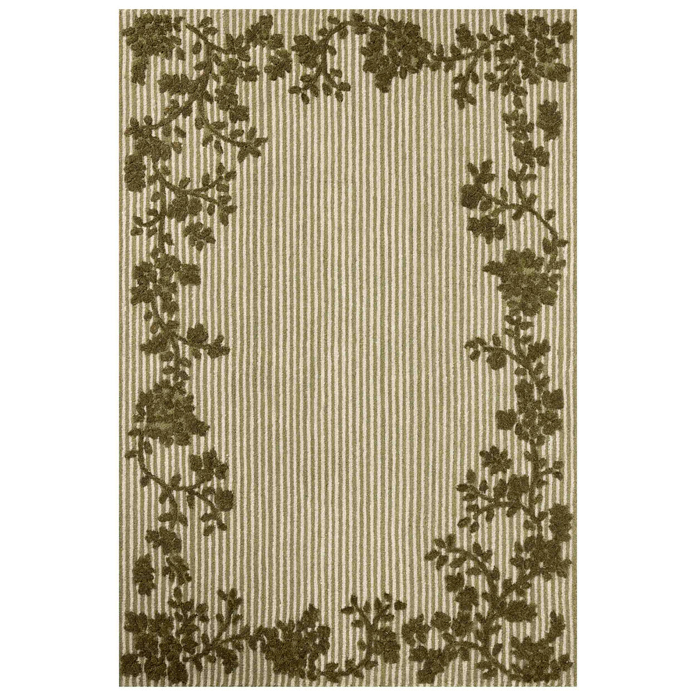 Magnolia Home by Joanna Gaines × Loloi Rug Winslet WNS-02, Olive/Ivory