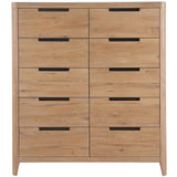 Walker 10 Drawer Chest, Natural-Furniture - Storage-High Fashion Home