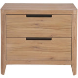 Walker 2 Drawer Nightstand, Natural-Furniture - Bedroom-High Fashion Home