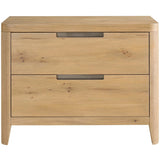 Walker 2 Drawer Wide Nightstand, Natural-Furniture - Bedroom-High Fashion Home