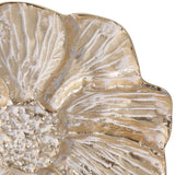 Wall Flowers, Gold/White, Set of 2