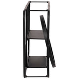 Wall Shelf w/Mirror, Black