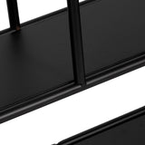Wall Shelf w/Mirror, Black