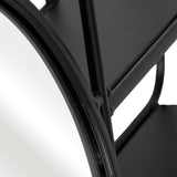 Wall Shelf w/Mirror, Black