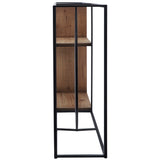 Wall Shelf w/Mirror, Black/Brown