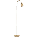 Warf Floor Lamp, Patina Brass