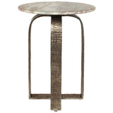 Warner Outdoor Side Table, Antiqued Champagne
