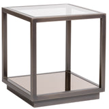 Warren End Table, Gunmetal-Furniture - Accent Tables-High Fashion Home