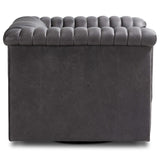 Watson Leather Swivel Chair, Palermo Black