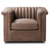 Watson Leather Swivel Chair, Palermo Cigar by Four Hands