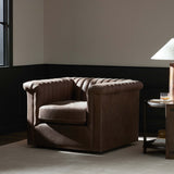 Watson Leather Swivel Chair, Palermo Cigar by Four Hands