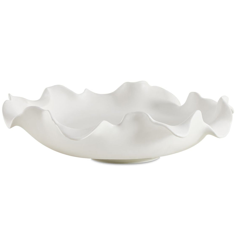 Wave Crest Bowl, White-Accessories-High Fashion Home