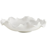 Wave Crest Bowl, White-Accessories-High Fashion Home