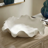 Wave Crest Bowl, White-Accessories-High Fashion Home