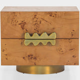Wavefront Burl Nightstand, Natural