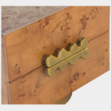 Wavefront Burl Nightstand, Natural
