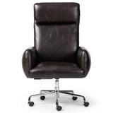 Wayland Leather Desk Chair, Sonoma Black