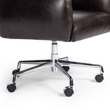 Wayland Leather Desk Chair, Sonoma Black