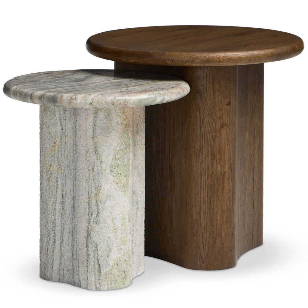 Waylie Nesting End Tables, River Grey/Rustic Fawn by Amber Lewis x Four Hands-Furniture - Accent Tables-High Fashion Home