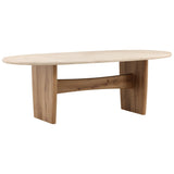 Waylon Oval DiningTable, Cream-Furniture - Dining-High Fashion Home