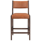 Wayne Leather Bar & Counter Stool, Autumn Brown-Furniture - Dining-High Fashion Home