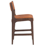 Wayne Leather Bar & Counter Stool, Autumn Brown-Furniture - Dining-High Fashion Home