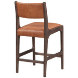 Wayne Leather Bar & Counter Stool, Autumn Brown-Furniture - Dining-High Fashion Home
