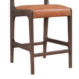 Wayne Leather Bar & Counter Stool, Autumn Brown-Furniture - Dining-High Fashion Home