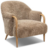 Webber Chair, Taupe Shearling by Amber Lewis x Four Hands-Furniture - Chairs-High Fashion Home