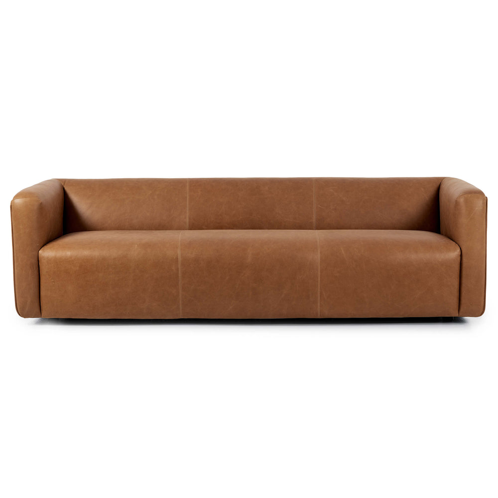 Wellborn Leather Sofa, Palermo Cognac