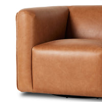 Wellborn Leather Swivel Chair, Palermo Cognac