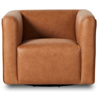 Wellborn Leather Swivel Chair, Palermo Cognac