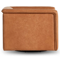 Wellborn Leather Swivel Chair, Palermo Cognac