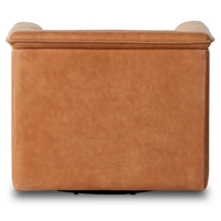 Wellborn Leather Swivel Chair, Palermo Cognac