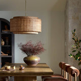 Wendall Pendant, Natural Woven Cane by Four Hands