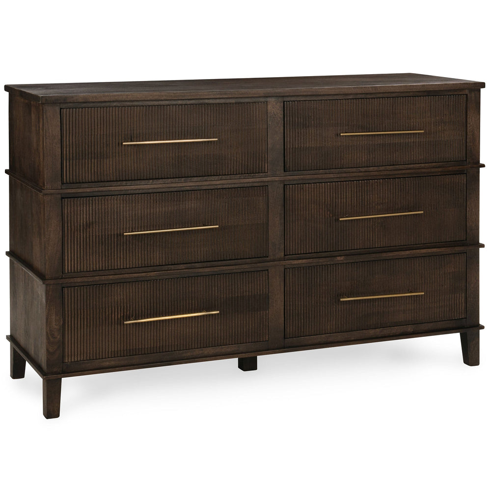 Westlake 6 Drawer Dresser, Brown-Furniture - Storage-High Fashion Home
