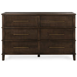 Westlake 6 Drawer Dresser, Brown-Furniture - Storage-High Fashion Home