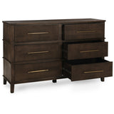 Westlake 6 Drawer Dresser, Brown-Furniture - Storage-High Fashion Home