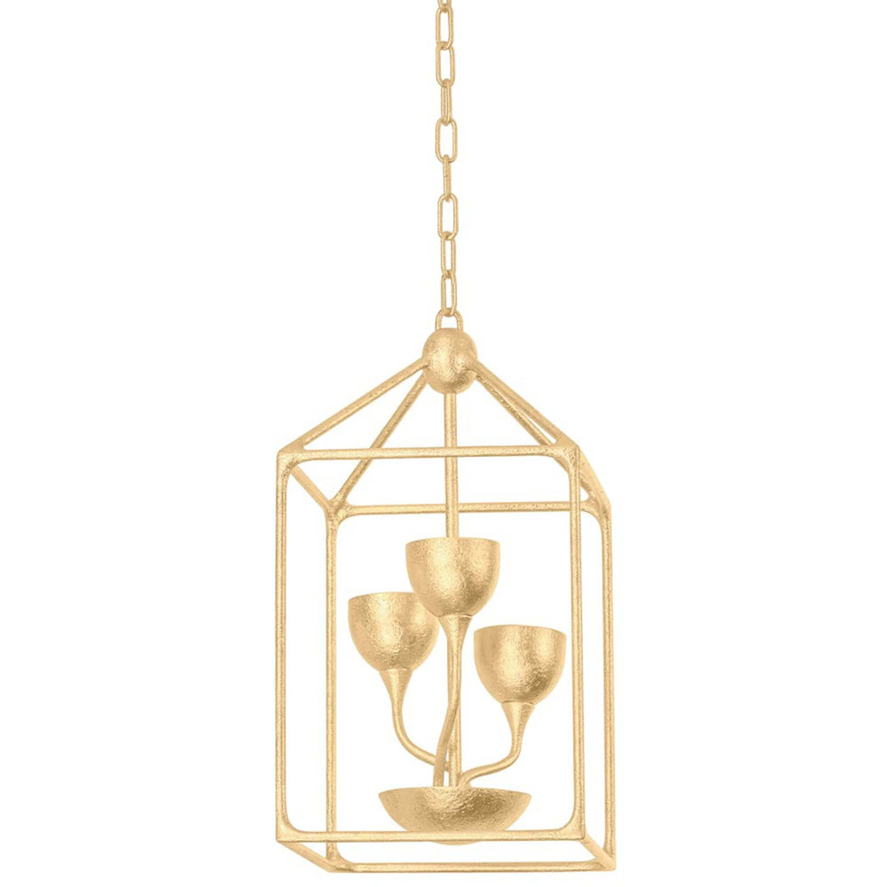 Westwood 5 Light Lantern, Vintage Gold-Lighting-High Fashion Home