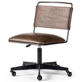 Wharton Desk Chair, Distressed Brown