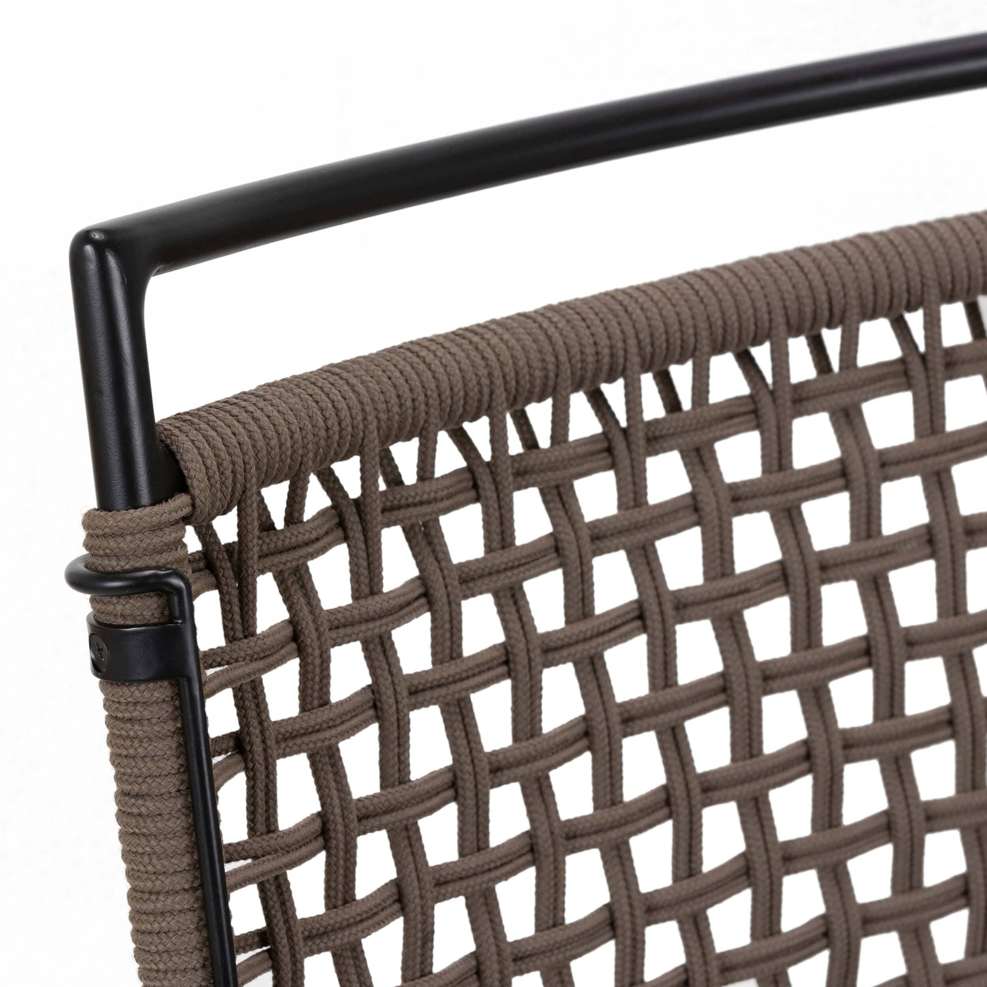 Wharton Outdoor Counter Stool, Earth Rope/Satin Black – High Fashion Home