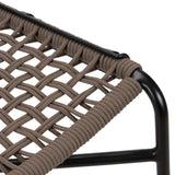 Wharton Outdoor Counter Stool, Earth Rope/Satin Black
