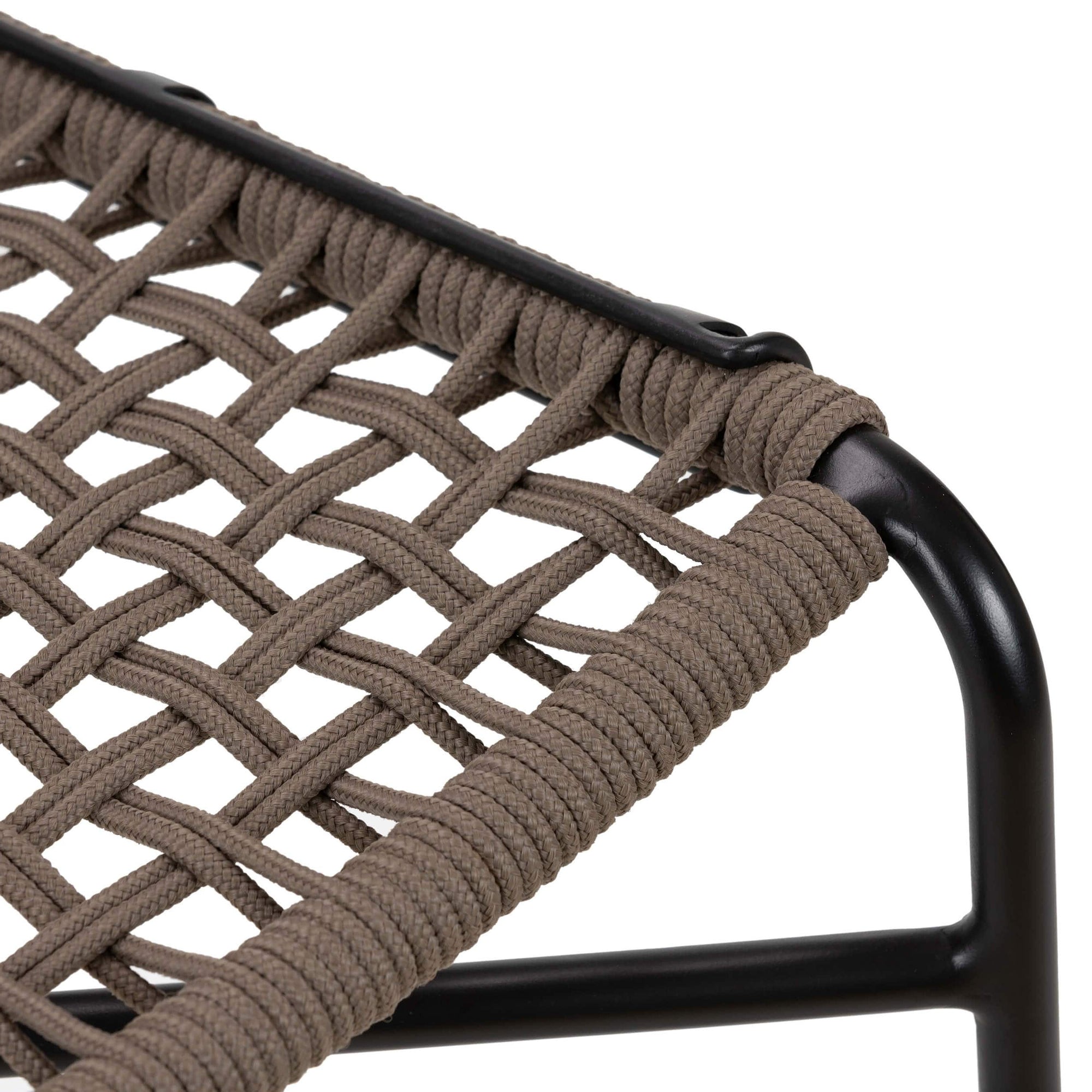 Wharton Outdoor Counter Stool, Earth Rope/Satin Black – High Fashion Home