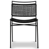 Wharton Outdoor Dining Chair, Black Rope/Satin Black, Set of 2