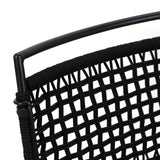 Wharton Outdoor Dining Chair, Black Rope/Satin Black, Set of 2