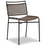 Wharton Outdoor Dining Chair, Earth Rope/Satin Black, Set of 2 by Four Hands